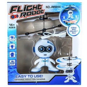 Robotel Zburator Interactiv cu Inductie palmara, USB, Alb #JJ5508 - Img 6