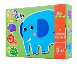Set 6 Puzzle-uri cu Piese Mari, din carton gros - Animale din Savana #JJ5088