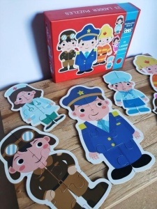 Set 6 puzzle-uri cu piese mari, din carton gros - Meserii, 33 piese #JJ5316 - Img 3