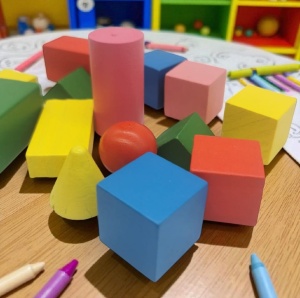 Set Cuburi de Construit din Lemn, 27 piese, multicolor #JJ5360 - Img 5