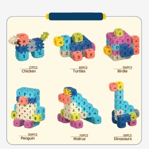 Set de Asamblare - Placute Matematice, 120 piese, multicolor #JJ5384 - Img 3