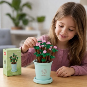 Set de Constructie cu 12 Plante Suculente in Ghiveci, ambalate individual, din ABS, compatibile Lego #JJ5631 - Img 6