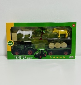 Set Ferma Animalelor: Tractor cu Lumini si Sunete, Animale si Accesorii #JJ5519 - Img 4