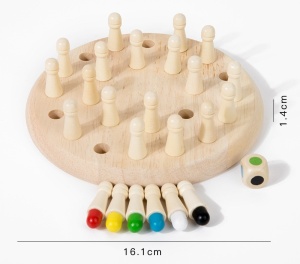 🌈Oferta Zilei❗️Joc de Memorie din Lemn Memory Chess pentru toata familia, 6 culori, #JJ5122 - Img 9