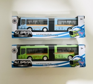 Autobuz articulat cu Lumini si Sunete, 26 cm, Albastru #JJ5501 - Img 4