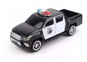 Camioneta mare de Politie cu Frictiune, 28 cm, negru #JJ5220