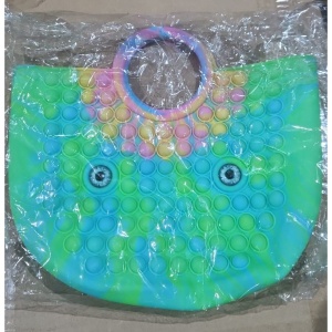 Geanta din Silicon tip Jucarie Antistres Pop It, 28 cm, Multicolor #JJ5618 - Img 2