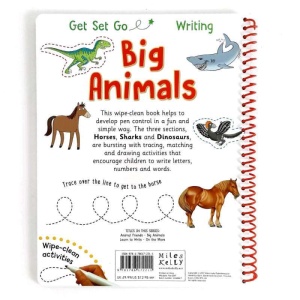 Get Set Go Writing : Big Animals Wipe Clean Activities #BK343 - Img 5