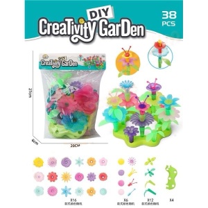 Joc Creativ de asambalare Gradina cu Flori, 38 piese, multicolor #JJ5231