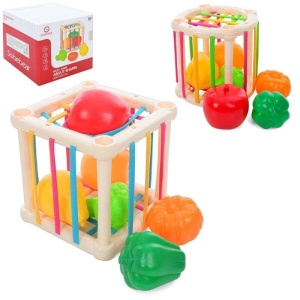 Joc de Sortare cu Benzi Elastice si Fructe din Plastic, Multicolor #JJ5430 - Img 2