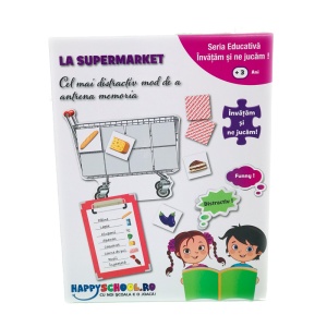 Joc Educativ Bilingv în Română și Engleză “La Supermarket” cu Liste de cumpărături #JJ5127 - Img 2
