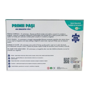 Joc Educativ Bilingv în Română și Engleză “Primii pasi” cu Părțile corpului, Ceasul, Forme și Culori #JJ5126 - Img 9