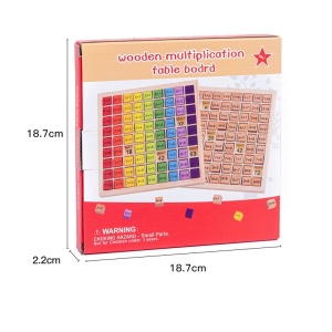 Joc Montessori din lemn Tablă înmulțirii până la 9x9, Multicolor #JJ5112 - Img 9