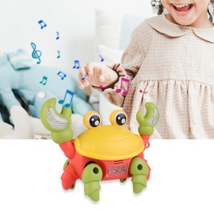 Jucarie Interactiva Crab Dansator cu Lumini, Muzica si Snur de tras #JJ5350 - Img 2