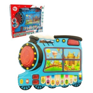 Jucarie muzicala Pian interactiv, forma de Trenulet, cu lumini #JJ5250 - Img 3