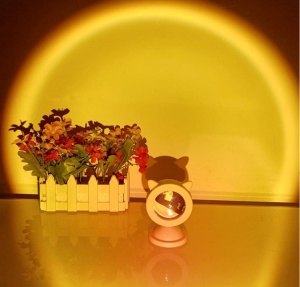 Lampa de Veghe Apus de Soare, proiectie Multicolora, cu Telecomanda, alimentare USB #JJ5331 - Img 7