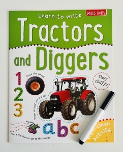 Learn to Write - Wipe Clean - Tractors and Diggers #BK364