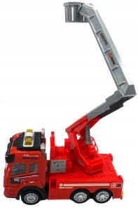 Mașină de pompieri cu pulverizator de apă, sunete și lumini, design realist, Rescue Fire Truck #JJ5041 - Img 4