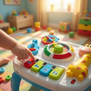 Masuta Interactiva cu Activitati pentru bebelus, Lumini, Sunete #JJ5572 - Img 2