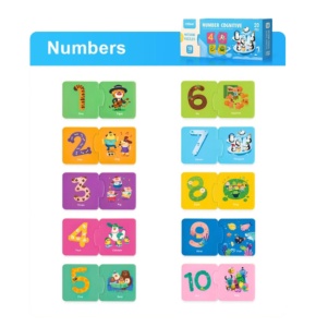 Puzzle cognitiv de asociere Numere, 10 seturi, 20 piese #JJ5027 - Img 2