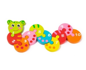 Puzzle din lemn Omida cu numere 1-10, tip Montessori #JJ5086 - Img 9