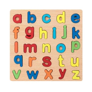 Puzzle incastru educativ 3D din lemn - Alfabet: Litere Mici #JJ5047 - Img 6