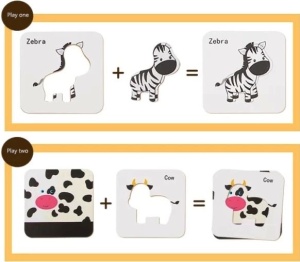 Puzzle Montessori de asociere în cutie metalică Guess Who I Am, Animale, 24 piese #JJ5023 - Img 8