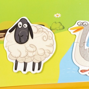 Set 2 in 1, Puzzle Magnetic si tablita de scris, Model Animale Domestice #JJ5552 - Img 4