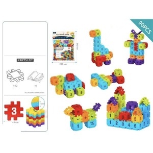 Set de Asamblare - Placute Matematice, 90 piese, multicolor #JJ5517 - Img 2