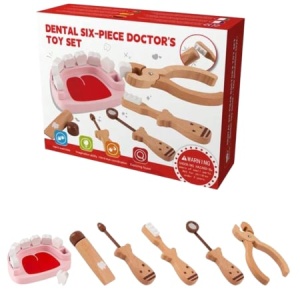 Set Montessori Joc de Rol Stomatolog din Lemn, 6 piese #JJ5652 - Img 8