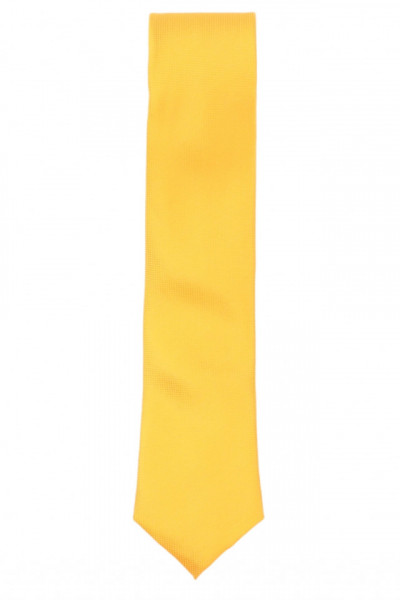 Cravata barbati, model ingust, aspect texturat, 5 x 174 cm, NO6181, Galben