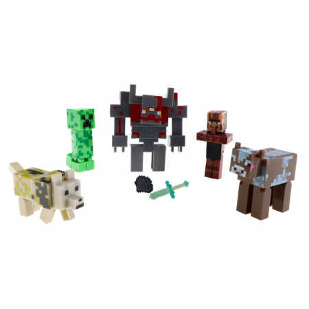 Set 6 figurine, Minecraft, NO4424, 8 -9 cm, Multicolor