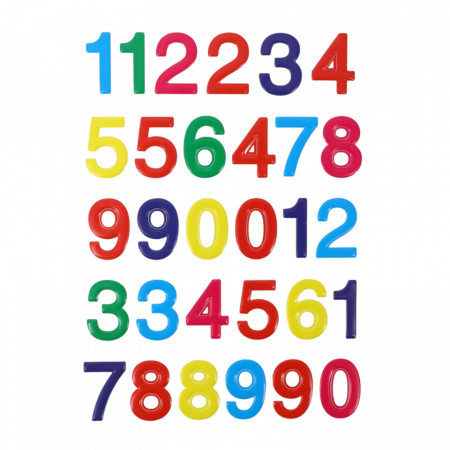 Set Sticker 3D pentru copii, Numere, 30 piese, ALP071, 3.5 cm, Multicolor