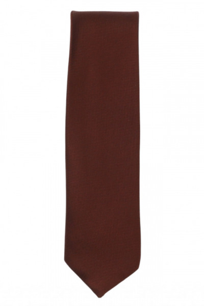 Cravata barbati, model ingust, aspect texturat, 5 x 174 cm, NO6171, Maro