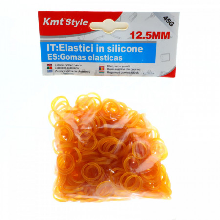 Set elastice din cauciuc siliconic, 12.5mm, 45 g, Bej