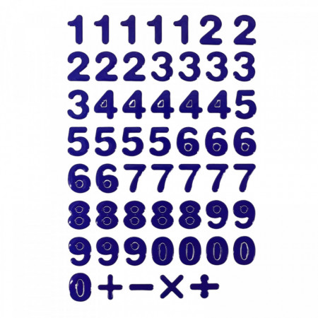 Set Sticker 3D pentru copii, Numere, 54 piese, ALP059, 2.5 cm, Albastru