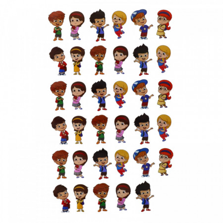 Set Sticker 3D pentru copii, Scoala, 36 piese, ALP222, 3.5 cm, Multicolor