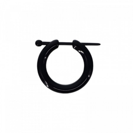Piercing, Cercel pentru urechi, Forma cerc, NO2442, 0.6 cm,Negru