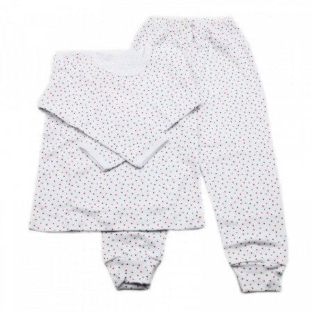 Pijamale copii, Model bulinute colorate, Model Romanesc, Bumbac, 2 - 3 ani, P23P4
