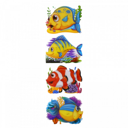 Set Sticker 3D pentru copii, Nemo, 4 piese, DFF-214, 11 cm, Multicolor