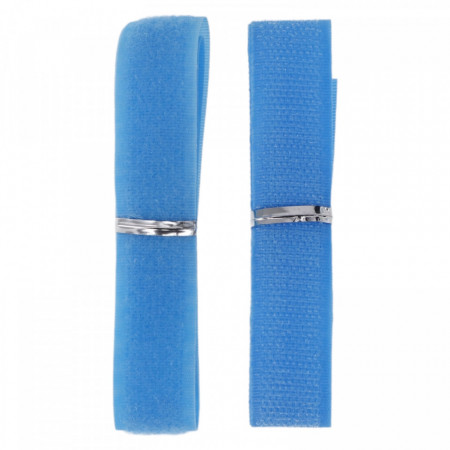 Banda de tip Velcro cu scai / arici, 2 x 50 cm, NO326, Bleu