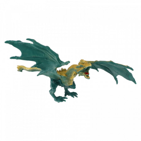 Figurina, Dragonul de aur, 26 cm, Verde