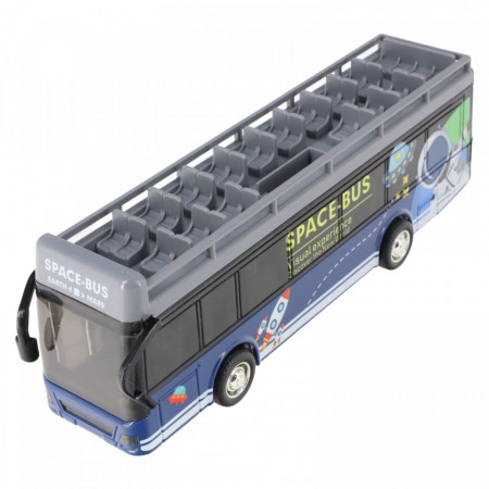 Autobuz din metal, 19 cm, NO932, Albastru