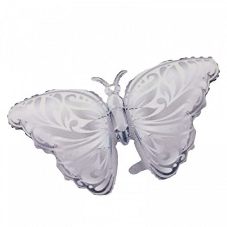 Balon folie, Fluture, NO4101, 55 x 108.5 cm, Argintiu