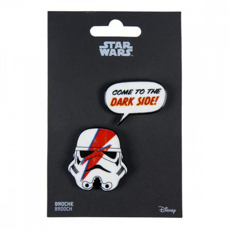 Set 2 insigne, Star Wars Stormtrooper, Come to the dark side, 4 x 4.5 cm