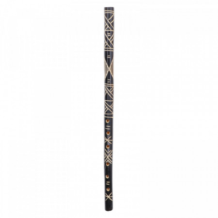 Fluier din lemn, model traditional, NO240, 38 cm, Negru