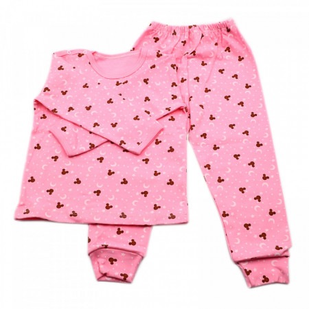 Pijamale copii, Model roz cu Mickey, Model Romanesc, Bumbac, 2 - 3 ani, P23P5