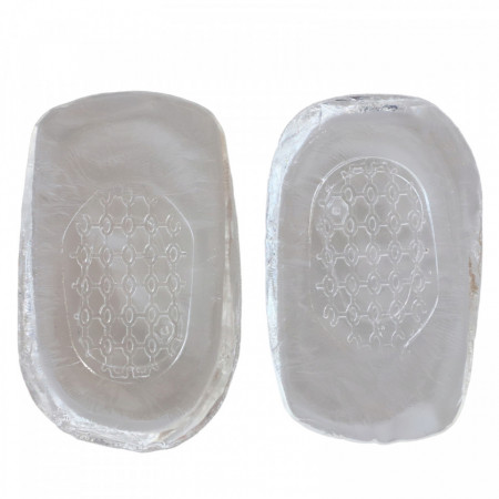 Set 2 bucati, Talonete / Pernute din silicon pentru calcai, confort, antialunecare, NO957, 6 x 10 cm, Transparent