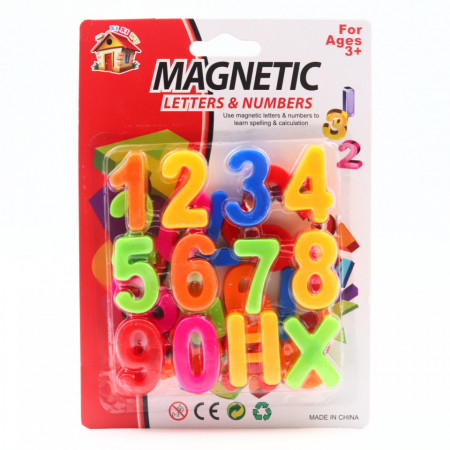 Set 24 buc, Cifre si semne matematice Magnetice, Multicolor