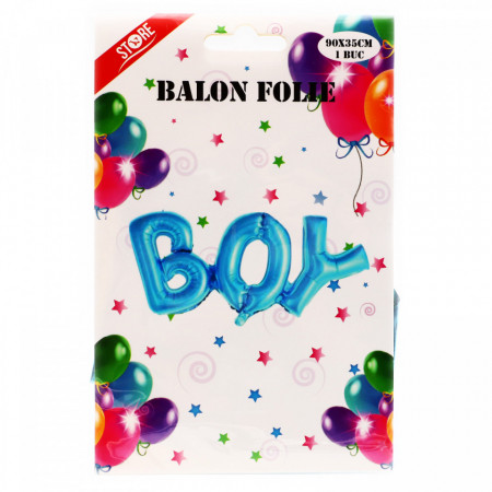 Balon folie, Boy, albastru, 90x35 cm